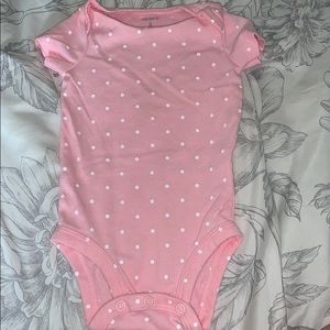Pink Polka Dot Onesie
